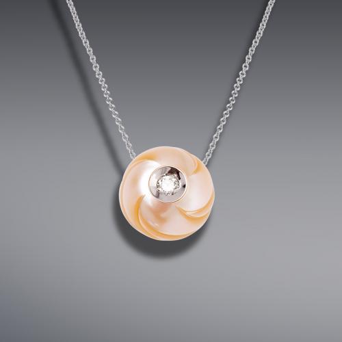 Carved Pearl Pendant