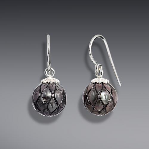 Carved Pearl Earrings
