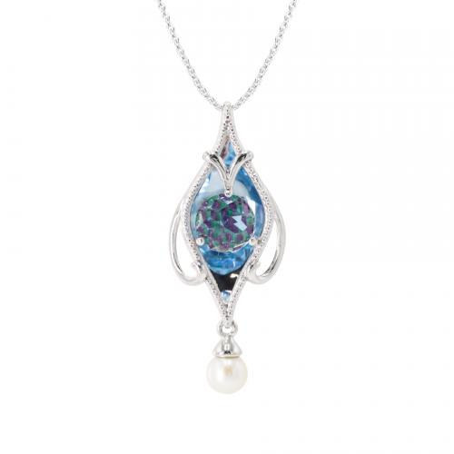 Blue Topaz DavinChi Cut Pendant